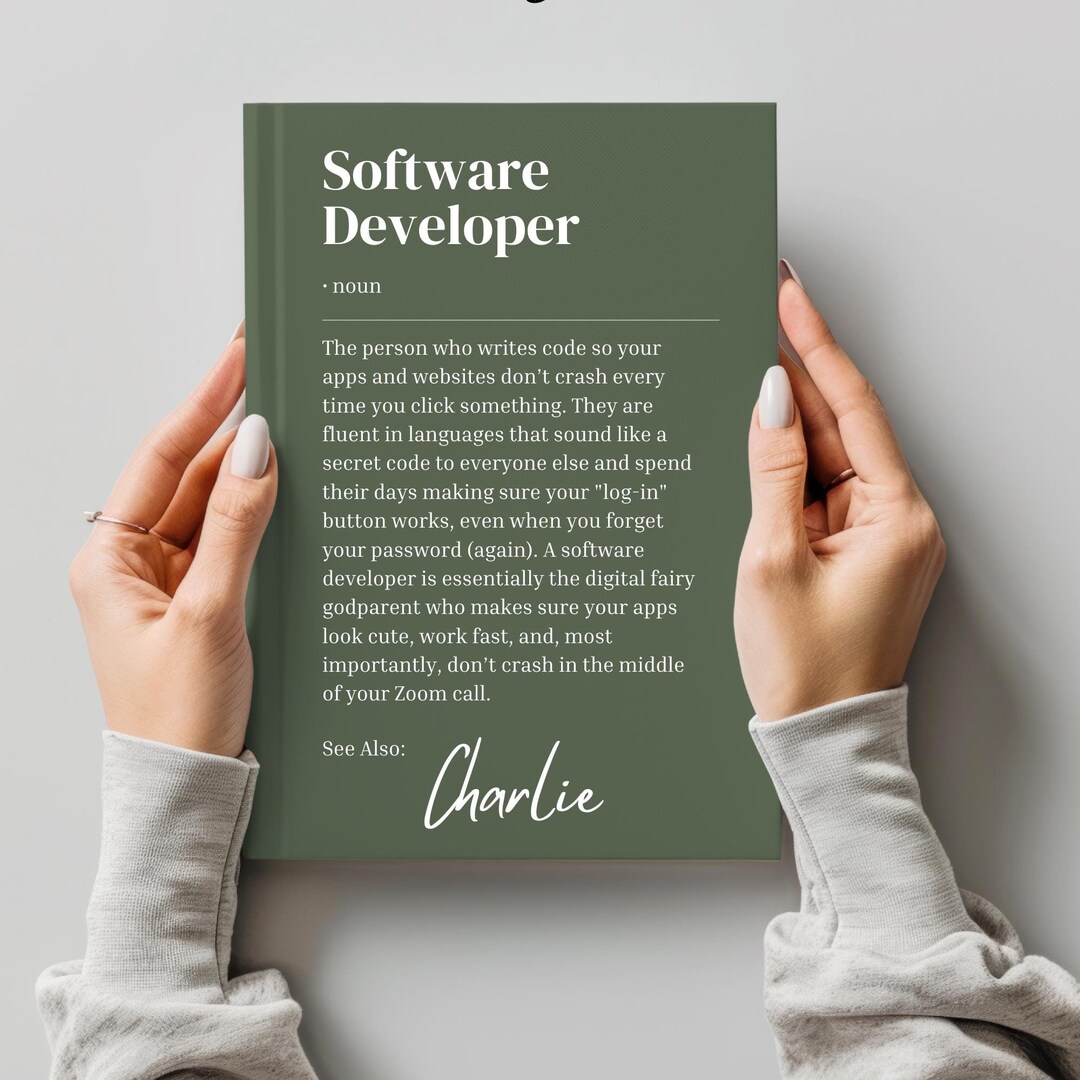 Funny Personalised Software Developer Gift Notebook, Future Developer ...