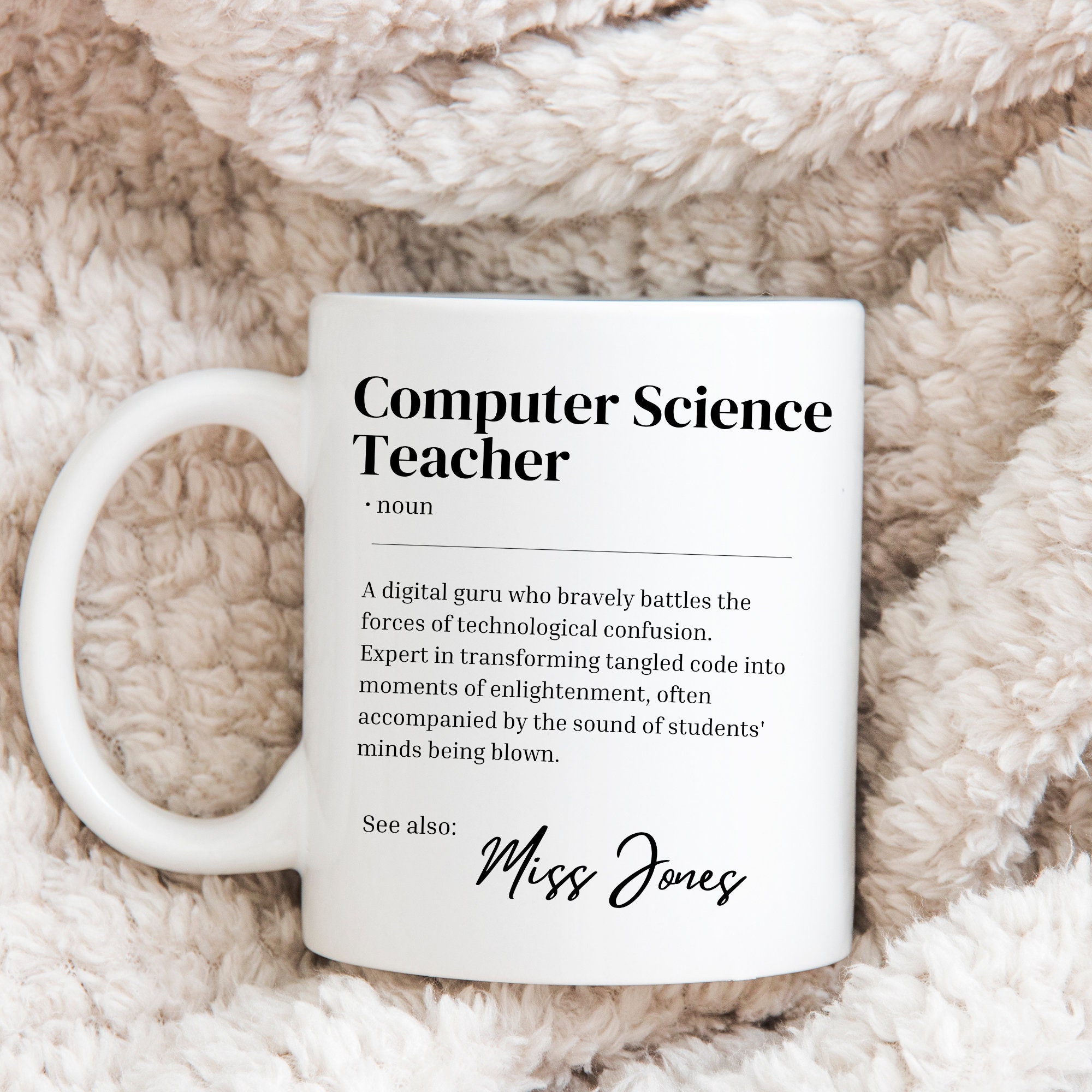 Personalized Computer Science Teacher Appreciation Gift, Custom Names ...