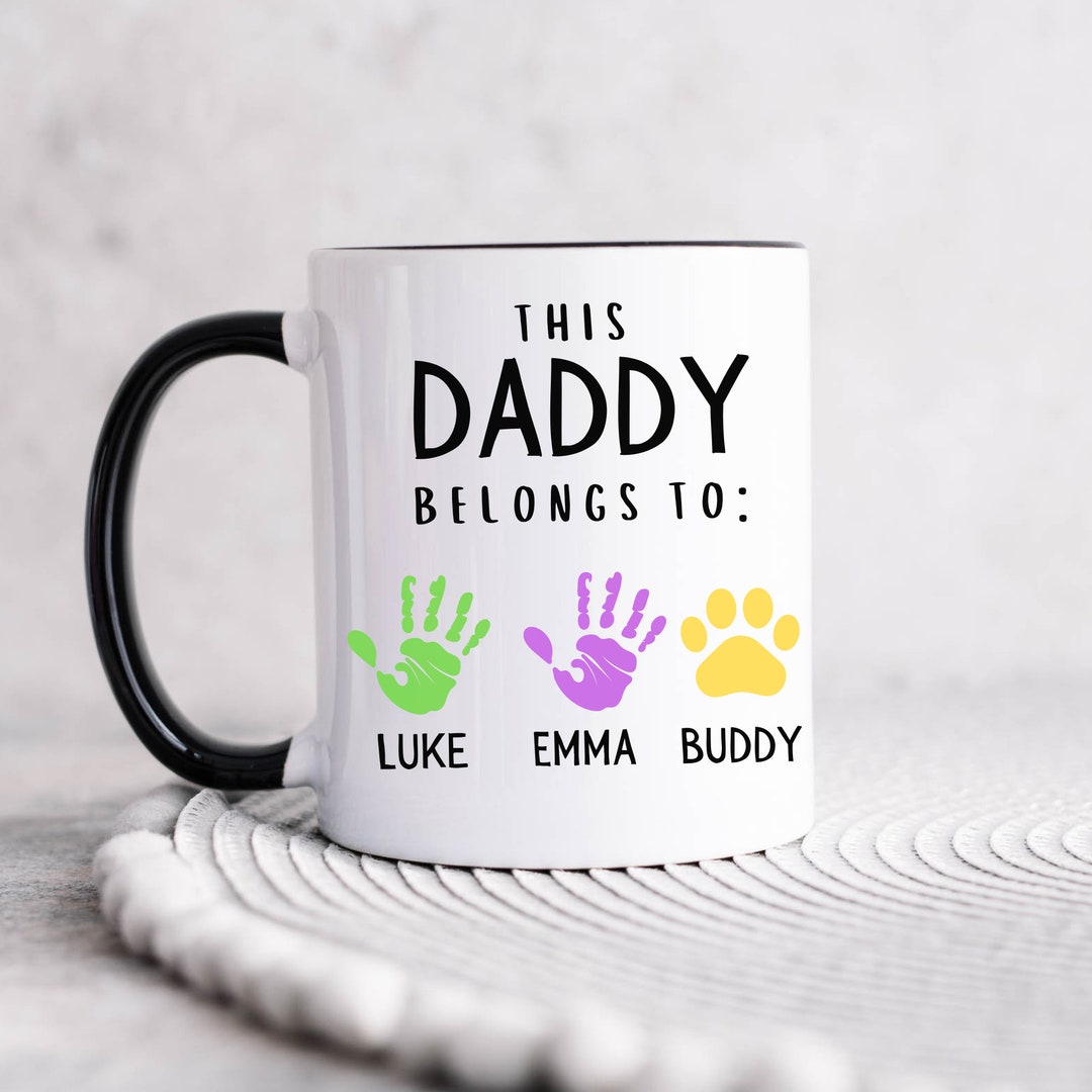 This Daddy Belongs to Father's Day Personalised Dad Mug, Dad to Be, Mug — free download