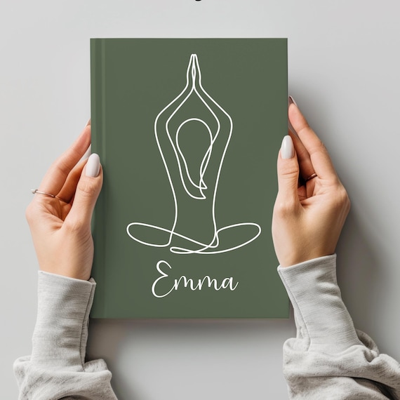 Personalized Yoga Journal, Yoga Instructor Gift, Custom Gift for Yoga Lover, Wellness Notebook, Yoga Notes, Yoga Planner