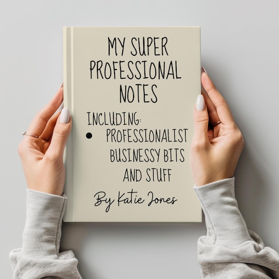 Funny Personalised Business Owner Notebook, Joke Gift, Notepad, Gift for Boss, Journal, Stocking Filler for Self Employed, Boss,