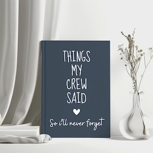 Personalized Crew Journal,  Corporate Gift, Team Appreciation Gift, Appreciation Week Gift, Employee Thank You Gift, Notebook