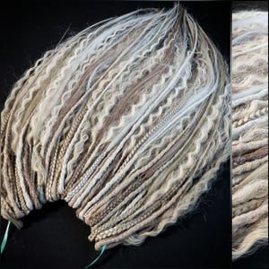 Curly Ombre Dreadlock Extensions – Boho Viking SE/DE Crochet Dreads, Wavy Festival Braids, Handmade Alternative Cosplay Hair, de se set