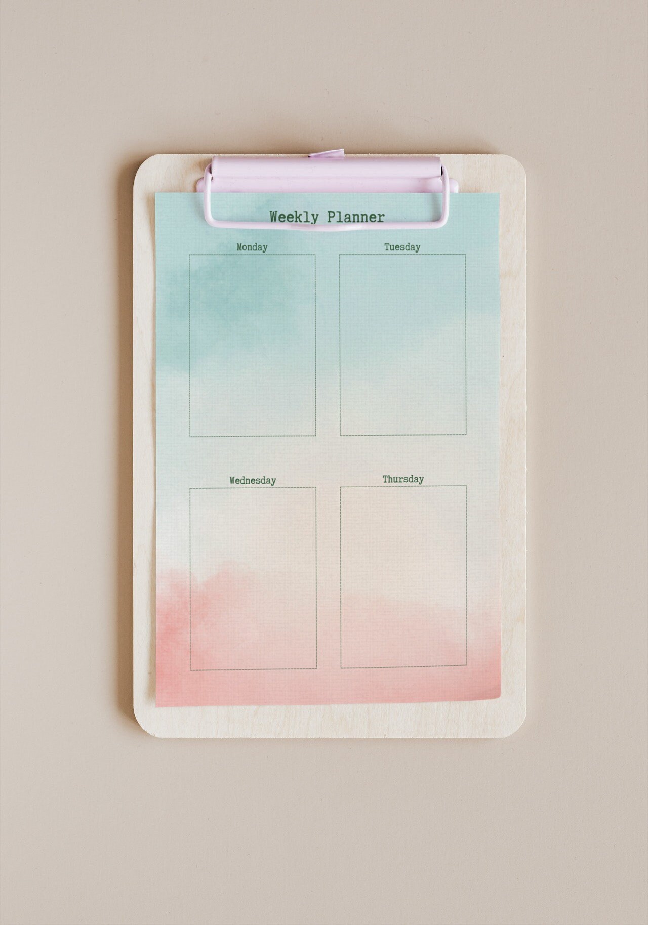 Printable Weekly Planner To-do-list Typewriter Font Style - Etsy