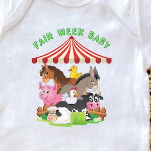 Fair Week Baby, County Fair Baby, 4H, My First Fair, Infant Fine Jersey Bodysuit