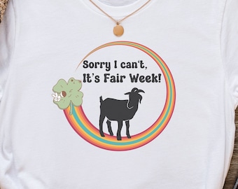 Haben Sie gesagt, es ist faire Woche T-Shirt, 4H Shirt, Fair Week, Ziege, Boer, Scheune, Bauernhof, Klee, FFA Unisex Kurzarm T-Shirt