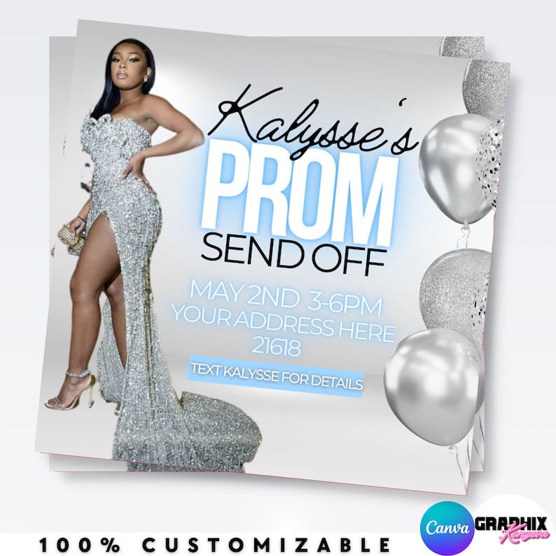 DIY Prom Send off Flyer Prom Invitation Prom Night Senior Etsy