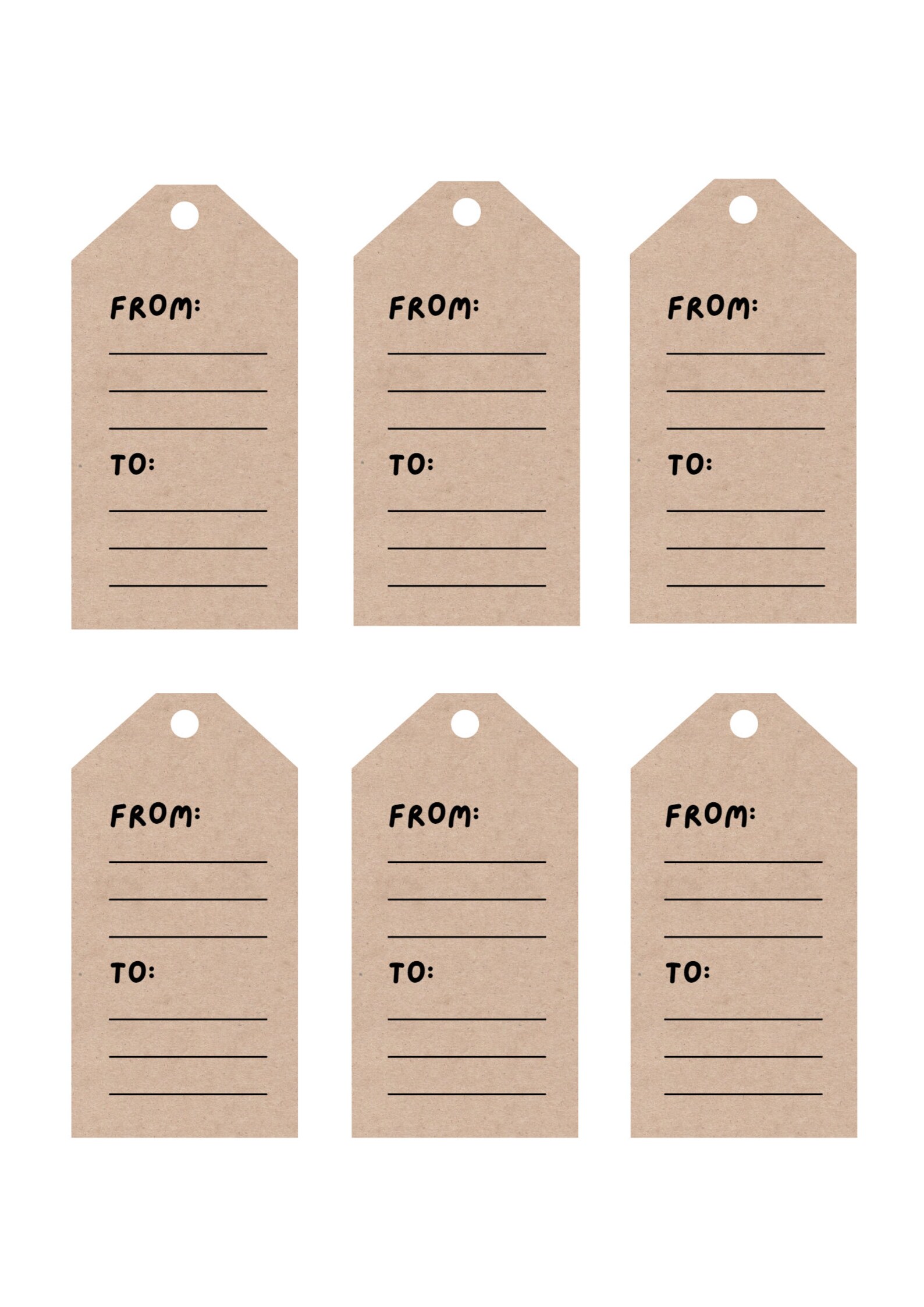 Printable Christmas Gift Tags | Holiday Stocking Labels (digital ...