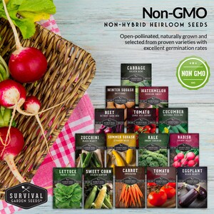 Non-GMO non-hybrid heirloom vegetable seeds for your survival garden