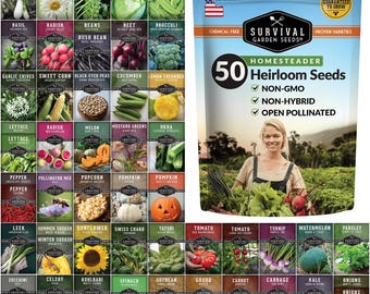 Homestead Garden Collection – 50 Essential Seeds for Self-Reliant Living