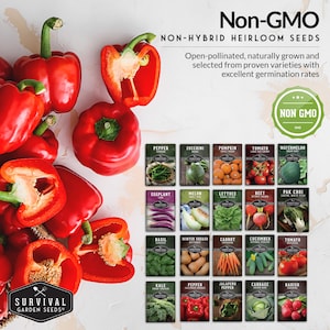 Non-GMO, non-hybrid heirloom vegetable seeds for your survival garden