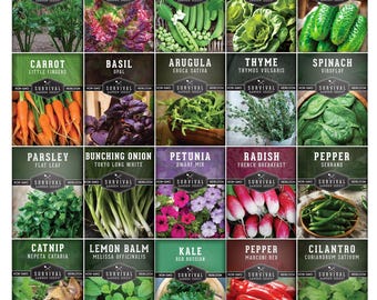 20 Variety Apartment Kit Seed Vault – Non-GMO Heirloom Seeds for Hydroponic & Indoor Small-Space Gardening
