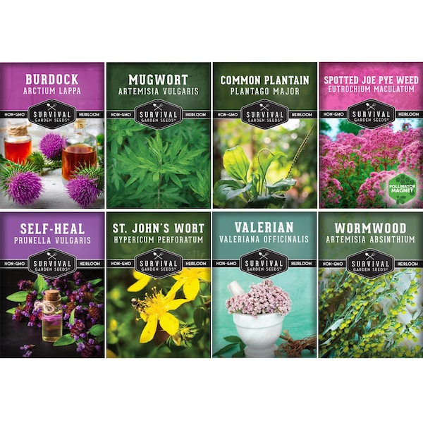 Medicinal Herb Seed Bundle: 8 Apothecary Garden Seeds