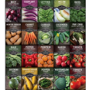 20 packets of heirloom vegetable seeds for your garden