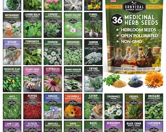 Medicinal Herb Garden - 36 Heirloom Seed Varieties for a Wellness Garden