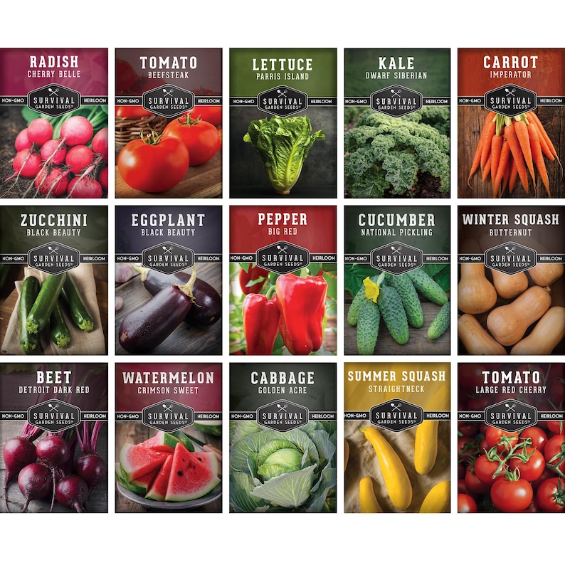 15 Vegetable Garden Seeds Collection