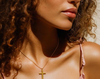 Kreuz-Halskette, minimalistischer christlicher Schmuck, zierlicher Glaube-Anhänger