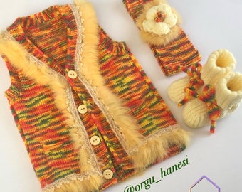 Knitting Suit Vest for Baby