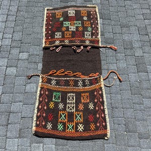 ヴィンテージサドルバッグ、壁掛けハンドメイドサドルバッグ、アンティークサドルバッグ、19x56インチレインボーサドルバッグ、ボヘミアン装飾バッグ、AOB-495