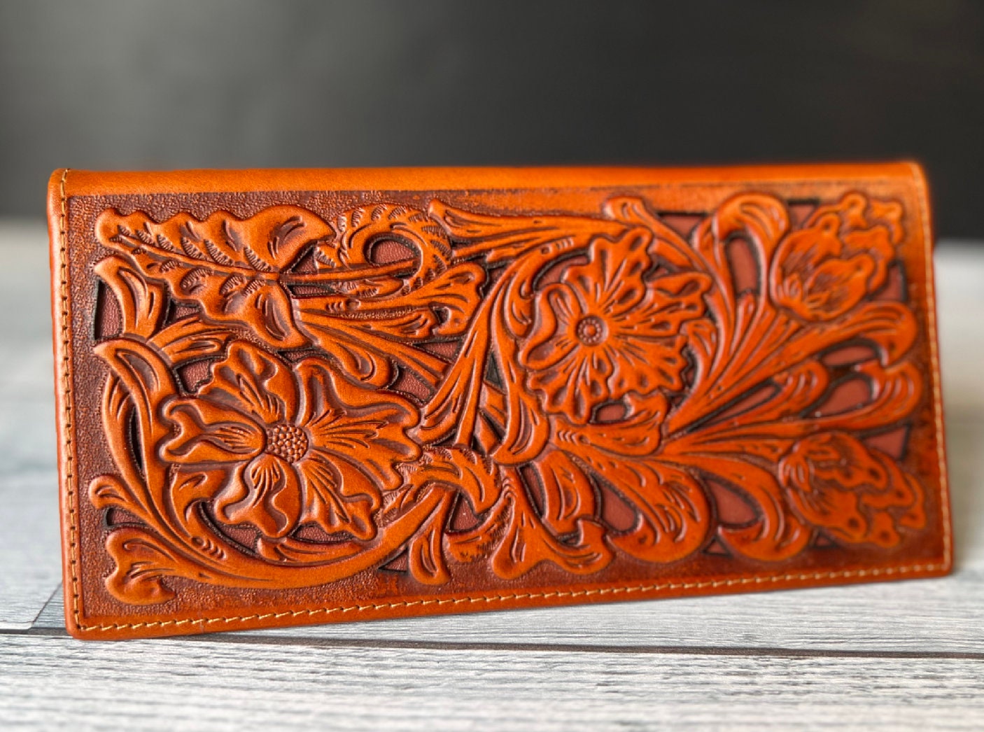 PERSONALIZED WESTERN Cowboy Wallet Genuine Leather Wallet Etsy