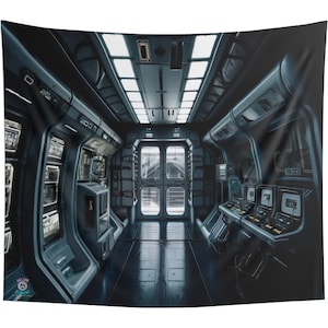 Shuttle Lab Backdrop Tapestry| Game Room Backdrop | Fantasy Background | Wall Hanging Tapestry