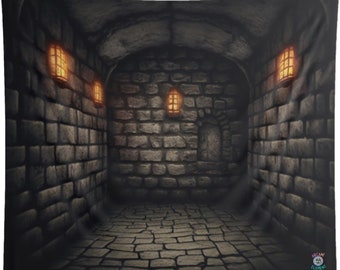 Dungeon Wall Scene Backdrop Tapestry