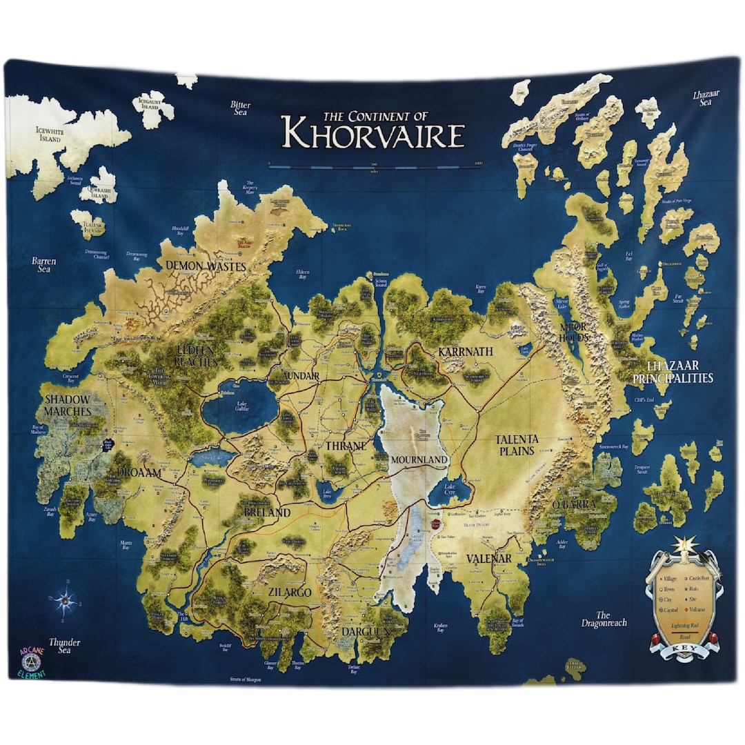 Khorvaire-eberron Map Tapestry - Etsy