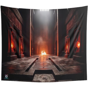Sith Temple Backdrop Tapestry| Game Room Backdrop | Fantasy Background | Wall Hanging Tapestry