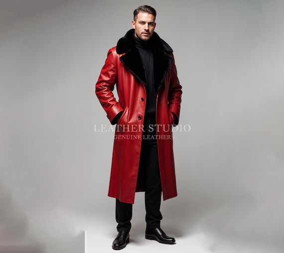 Street One Langer Roter Mantel Langer Mantel 60er Jahre Vintage