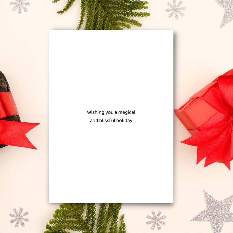 Printable Christmas Tree Card, Minimalist Christmas Tree, Digital ...