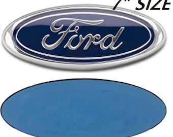 7 Inch FOR FORD Front Grille Tailgate Blue Emblem 3D Oval Double Side Adhesive