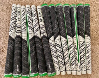 Poignées de golf MCC Align, 13 pièces, taille moyenne, rouge/vert