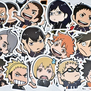40 Haikyuu!! Video Game Anime Vinyl Stickers Pack Waterproof for Hydro Flask, Laptop, Skateboard, Suitcase, Bicycle, Snowboard, Notebook