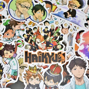 50 Haikyuu!! Video Game Anime Vinyl Stickers Pack Waterproof for Hydro Flask, Laptop, Skateboard, Suitcase, Bicycle, Snowboard, Notebook