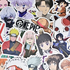 50 Video Game Anime Cartoon Vinyl Stickers Pack Waterproof for Hydro Flask, Laptop, Skateboard, Suitcase, Bicycle, Snowboard, Notebook