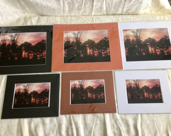 Fire in the Sky - Photo with Mat Board - 3 Mat Board Color Options - 2 Sizes Options