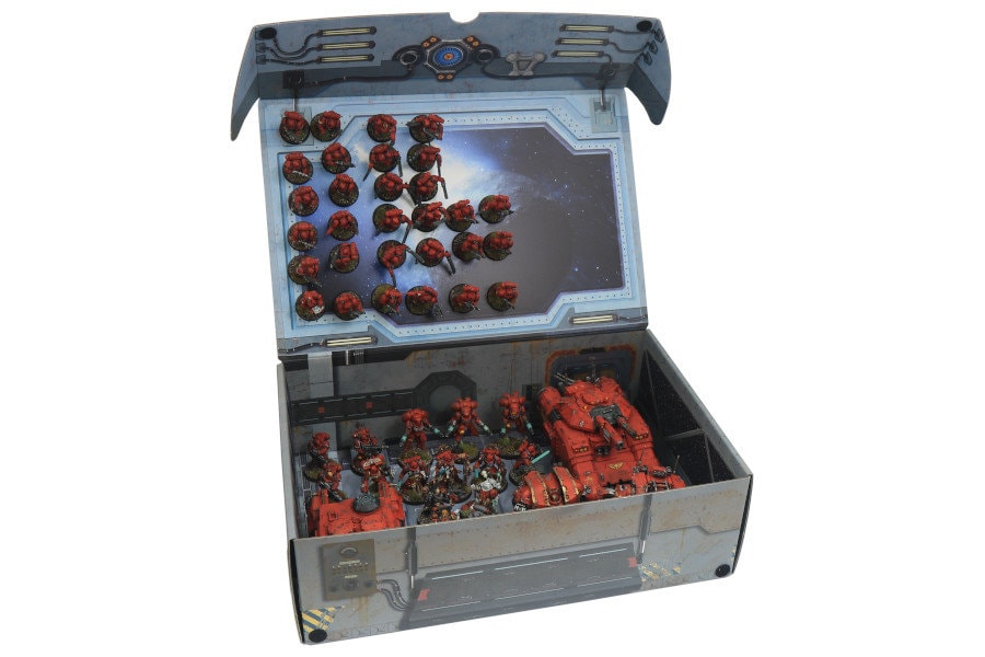 Strike Force Box with additional metal plate attached to the inside lid (Sci-fi)