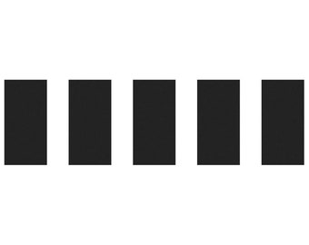 Magnetiska folieklistermärken för 60 x 30 mm fyrkantiga gjutna baser (5 st.)