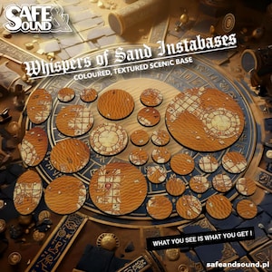 Whispers of Sand – Ready-to-Use Scenic Bases for Miniatures (All Sizes) · Instabases (No Painting Required)