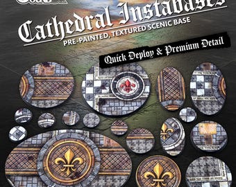 Katedralinstabaser – Förmålade natursköna baser