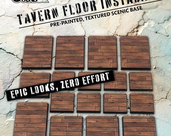 Tavern Floor Instabases – Pre-Painted Scenic Bases