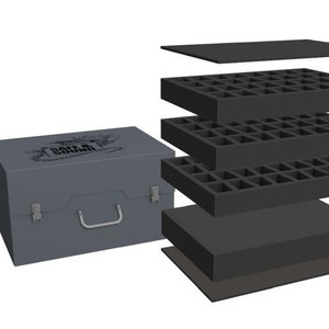 Army Pack for 96 minis on 40mm bases and 72mm deep raster foam tray