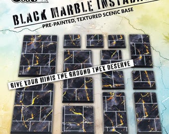 Svarta marmorbaser – Förmålade, förstklassiga sceniska baser