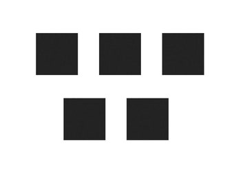 Magnetiska folieklistermärken för 40 x 40 mm fyrkantiga gjutna baser (5 st.)