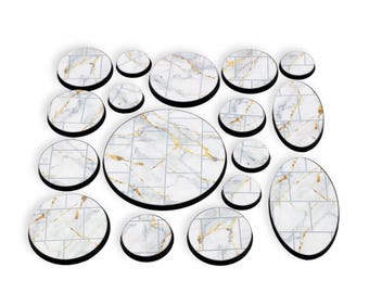 White Marble Instabases – Pre-Painted Scenic Bases