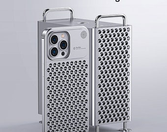 Étui pour iPhone d'aromathérapie en aluminium limité - Étui en métal en aluminium Mac Pro Tower pour Apple iPhone 13 14 Pro Max