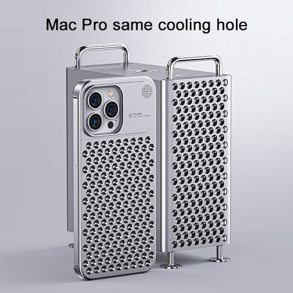 Aluminium Limitierte Aromatherapie  iPhone Hülle - Mac Pro Tower Aluminium Metall Case für Apple iPhone 13 14 Pro Max