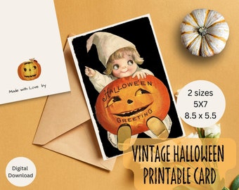 ハロウィンカード　値下げ不可 1910 年頃の印刷可能なヴィンテージ ハロウィン カード - Etsy 日本