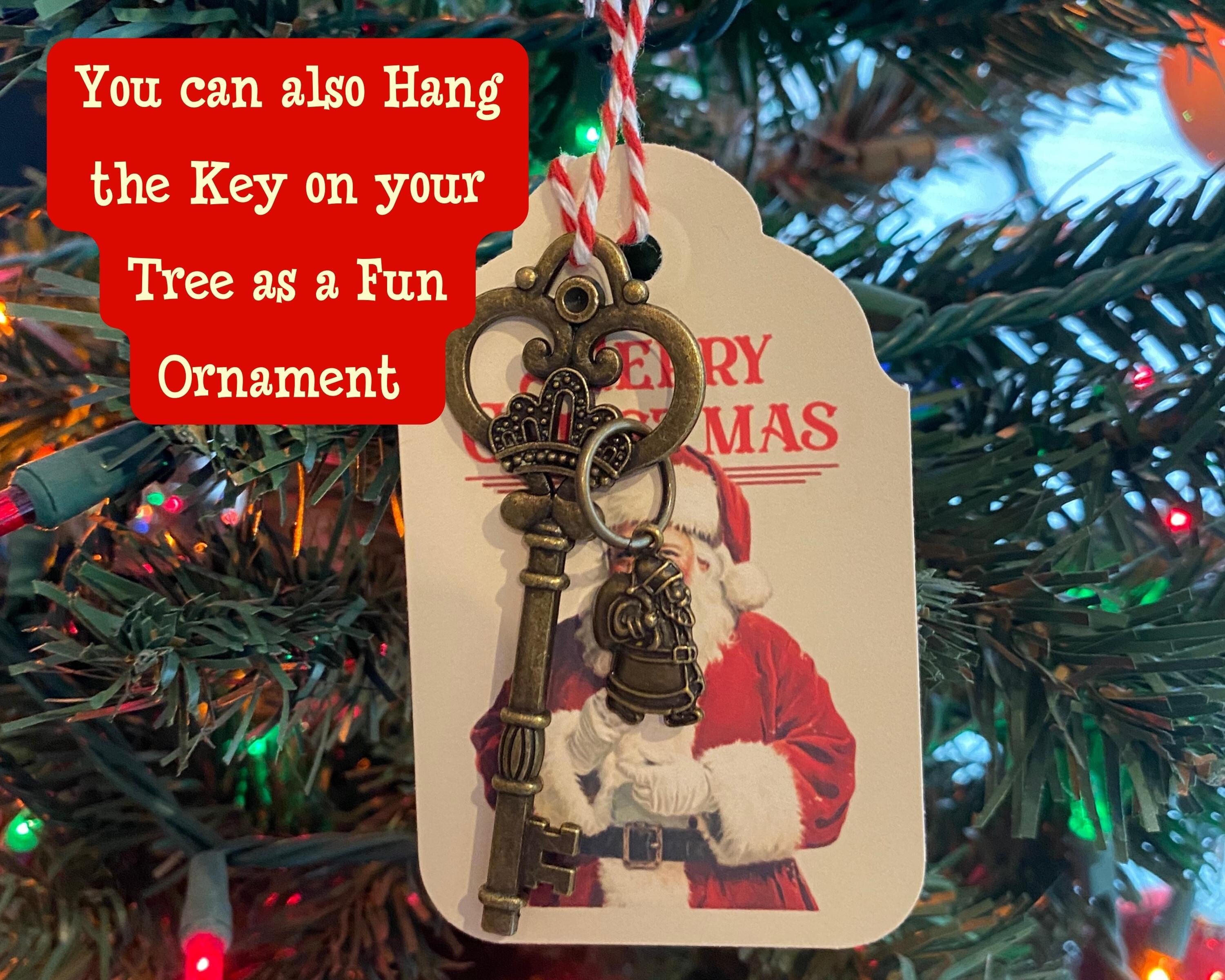 Santa Magic Key Santa's Magic Key for Homes Without Chimneys, Antique Bronze Key With ...