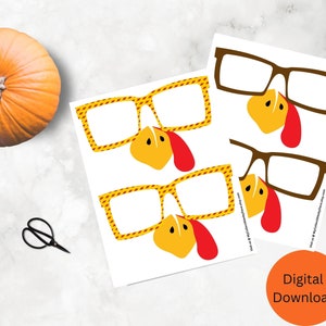 Thanksgiving Photo Booth Props Printable Download, DIY Props, Friendsgiving, faces, signs, lips, Fun Photo, Thanksgiving Party props, Selfie image 4